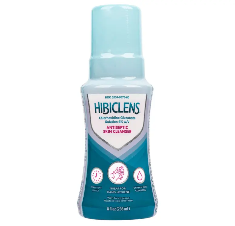 Antimicrobial and Antiseptic Soap and Skin Cleanser – 8 oz with Foaming Pump – for Home and Hospital – 4% CHG | Trusted by healthcare for 50+ years, tough on hospital germs yet gentle for daily use*
