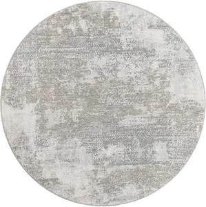 Brunswick BWK2332-53RD 5 ft 3 in Machine Woven Round Rug, Polypropylene Circle Ring-Shaped Area Rug, Circle Area Rugs, Polypropylene Area Rugs