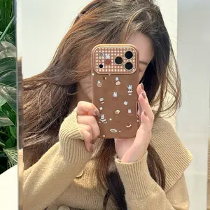 Chocolate Miffy Apple iPhone Case, Compatible with iPhone 17 Pro Max, 16 Pro Max, 15 Pro Max, 14 Pro, Wide Compatibility, Creative, Fashionable, Durable & Protective Phone Cover, Protector, Accessories