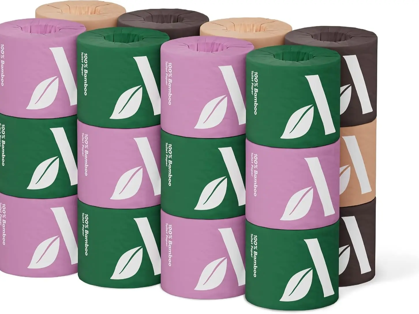 Bamboo 3-Ply Toilet Paper, Unscented, 24 Rolls, FSC Certified, 350 Sheets, 8400 Count, Pack of 24, Plastic-Free