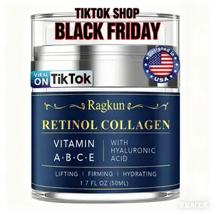 【Limited-time flash sale】Ragkun Retinol Collagen Cream - Advanced Anti-Wrinkle Formula with Vitamin A B C E & Hyaluronic Acid for Firming & Moisturizing - 1.7 fl oz