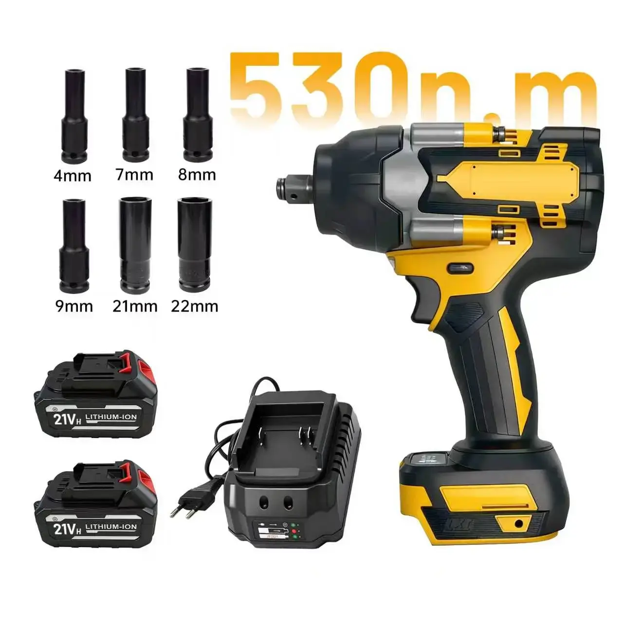 Cordless Drill & Wrench Tool Kit Set for Cars, High Torque, 4.0Ah Battery & Charger, Complete Drill Bits & Sleeves, Heavy DIY Car Repair Power Tool