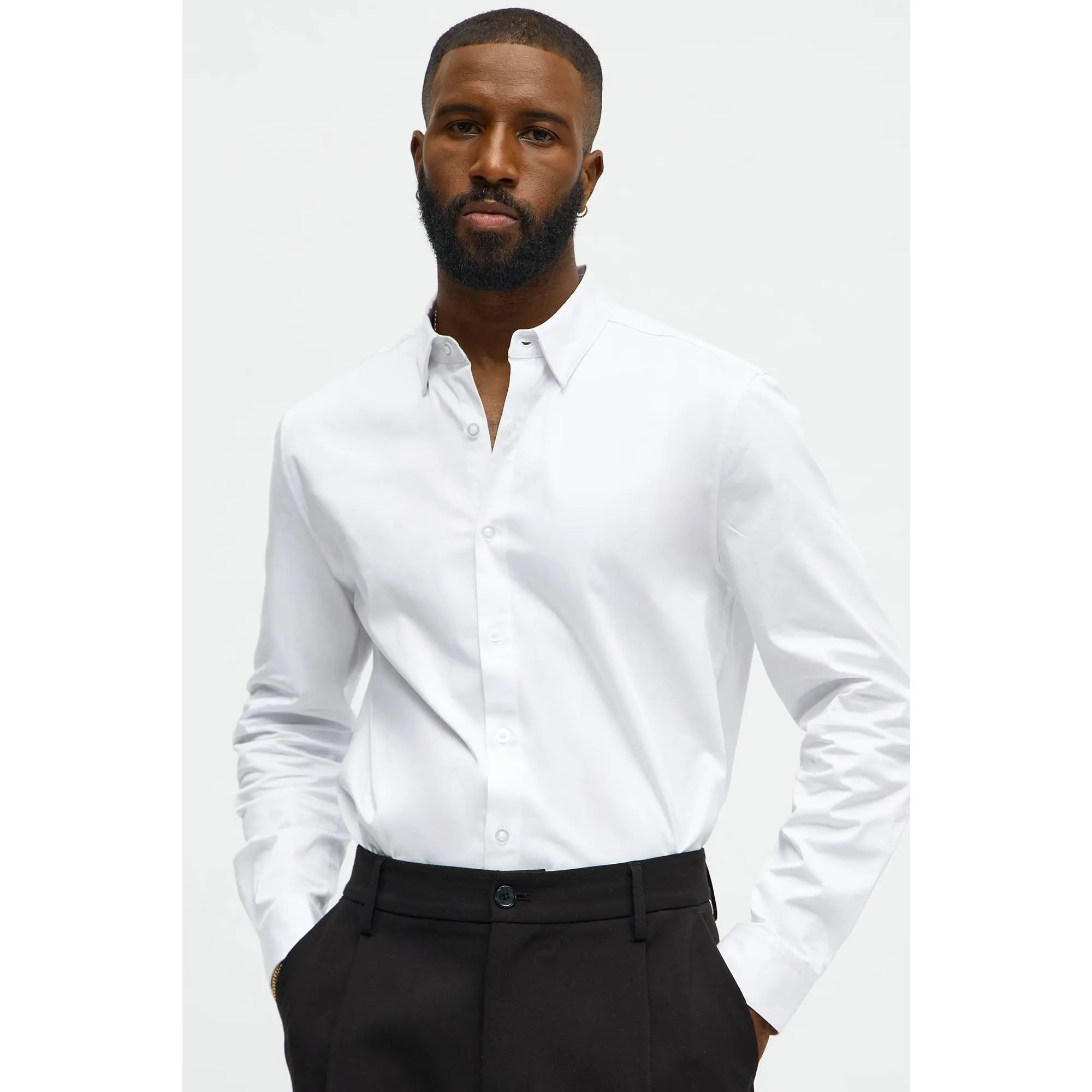 Luxe Stretch Dress Shirt - White