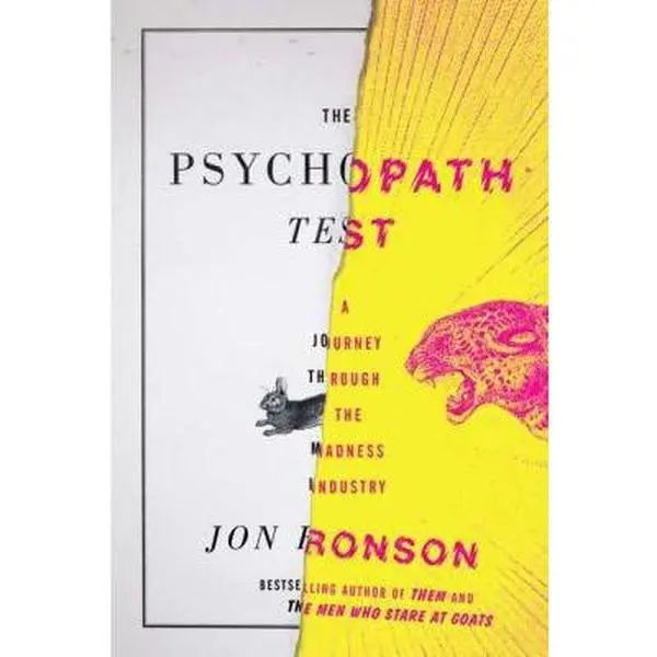 USED Book - The Psychopath Test: A Journey Through the Madness Industry by Jon Ronson (Hardcover) - english