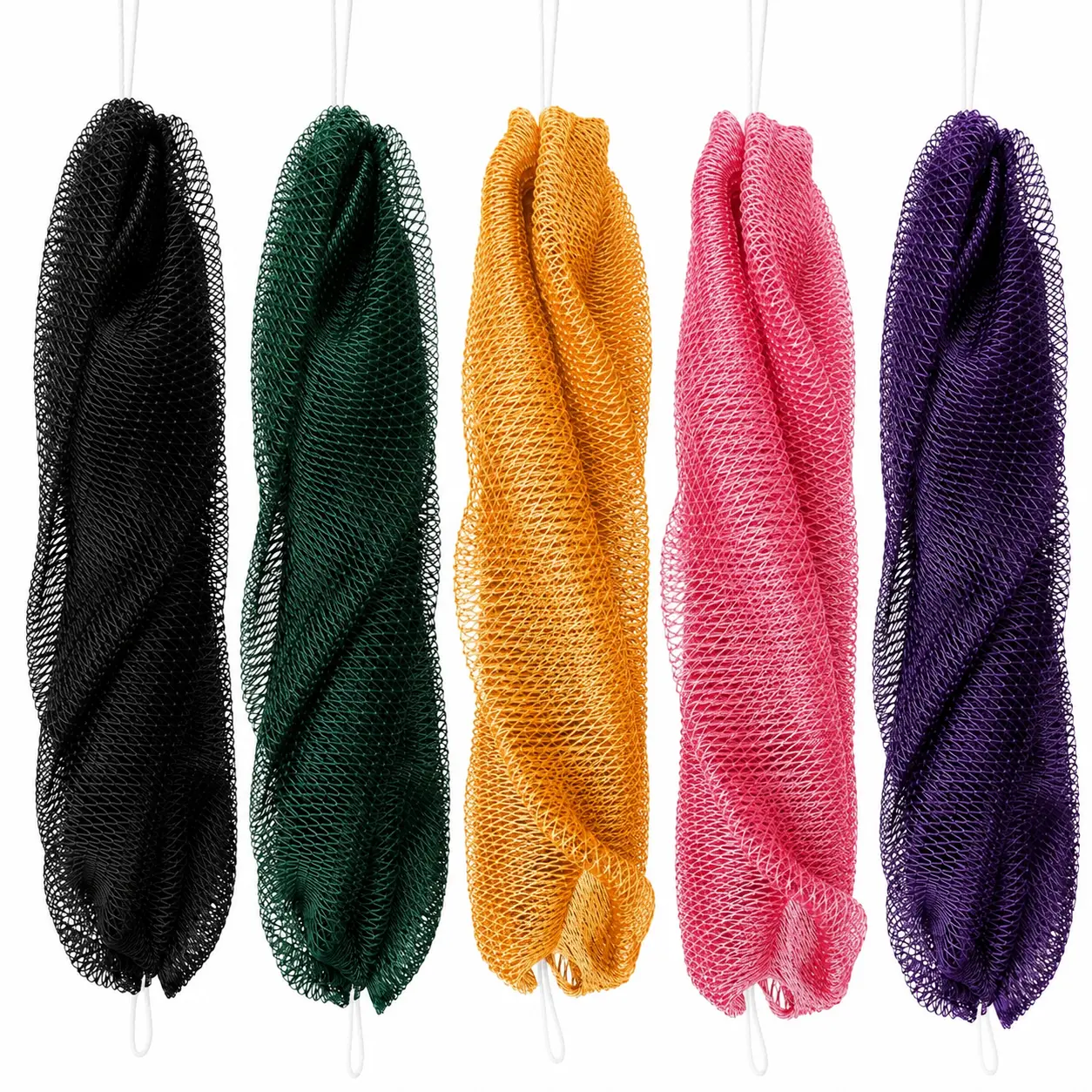 2PCS Ethically Sourced Nigerian African Net Sponge - Exfoliating Net Loofahs, Gentle Rub Nylon Mesh Bath Sponges & Poufs for Body Scrubbing (Beauty & Personal Care Bath Accessory), Exfoliating Net Sponge Loofahs, Sponges, & Poufs, Ethical Source