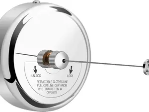 Retractable Clothesline 9.0 Feets, 304 Stainless Steel Clothes Line Dryer with Heavy Duty Adjustable Rope String for Hanging Drying Indoor & Outdoor