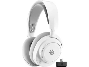 SteelSeries Arctis Nova 7 Wireless Gen 2 Gaming Headset - Real-Time App Control, 50+ HR Play, Neodymium Drivers, Mix 2.4GHz/Bluetooth, PC, PS5, PS4, Switch 1/2, Mobile - White