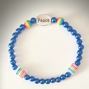 Peace Blue bracelet movement  pride  - election- Kamala- women’s rights-lgbt