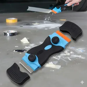 Professional Car Window Tint Removal Kit, Auto Detailing Scraper Tools Set, Durable Vinyl Sticker & Glue Cleaner, Multi-Purpose Automotive Scraper Kit for Windshield Tint & Decal Removal, Ergonomic Grip.