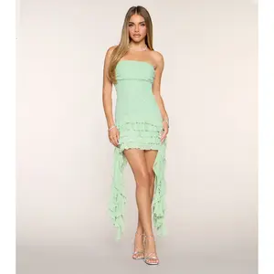 Klarissa Bead Sequin Ruffle Mini Dress