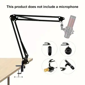 Microphone Arm Holder, Adjustable Microphone Arm Holder, Perfect for Podcasts, Recording, Gaming, Max Load 2.2LBS