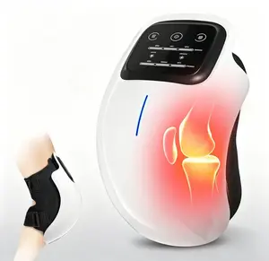 Cordless Knee Massager with LED Screen – Infrared Heat & Vibration for Knee Comfort and Post-Workout Recovery, Wearable Portable Knee Massager for Active Lifestyle