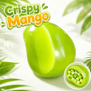 Chameleon Mango Crunchy Squeeze Toy, Color Changing Sensory Fidget Toy, Soft Stress Relief Fruit Squishy