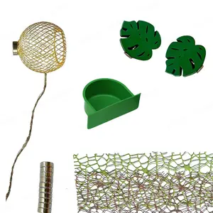 6 Jumping Spider Accessories Jumping Spider Habitat Hemp Rope Jumping Spider Mesh Stand 2 Pieces Jumping Spider Web for Jumping Platform