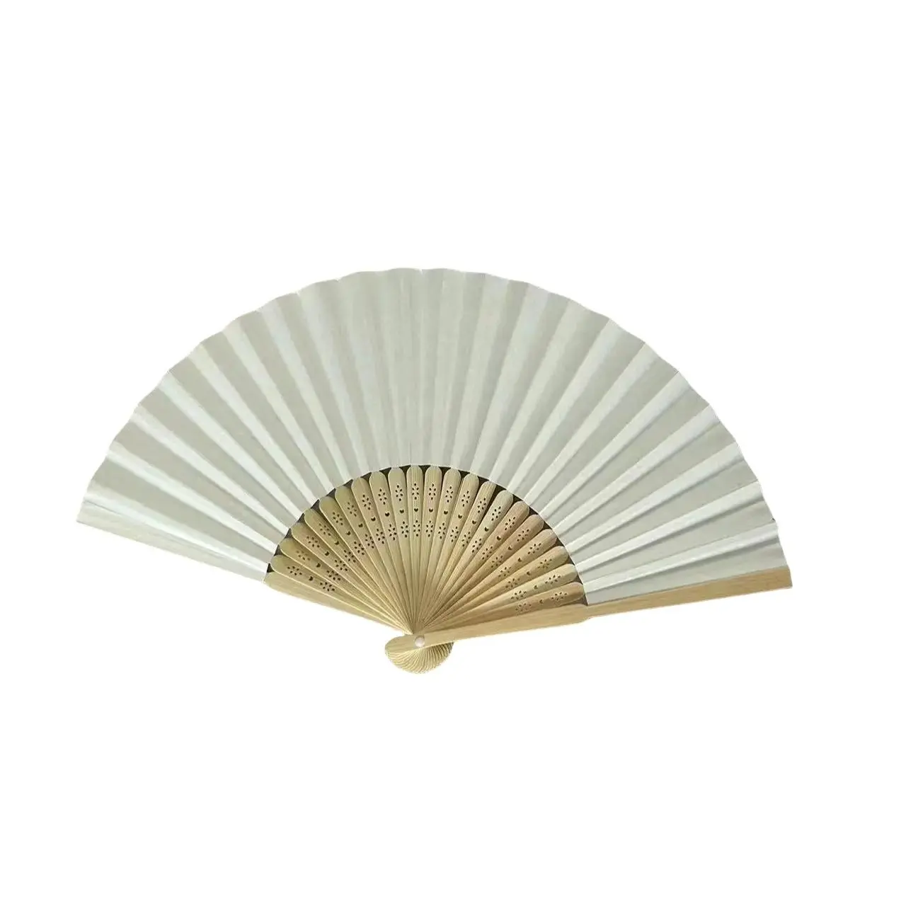 Chinese Style Foldable Bamboo Motif Paper Hand Fan, Classic Traditional Decorative Fan for Wedding, Home Decor Supplies, Bamboo Motif Hand Fans