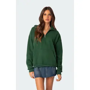 Edikted Women's Oversized Quarter Zip Sweatshirt