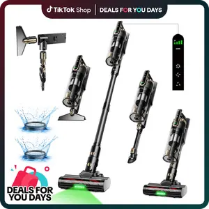 【2026 New Arrivals】Trucozie T550 Cordless Vacuum Cleaners for Home, 8-in-1/50Min/150W Powerful Suction, Self-Standing Cordless Stick Vacuum Cleaner, Lightweight Anti-Tangle Rechargeable Vacuum for Floor/Carpet/Pet Hair/Car