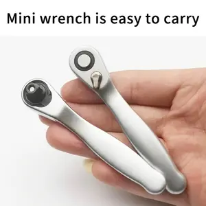 Compact 72-Tooth Mini Ratchet Wrench, Drives 1/4 Inch, Steel Construction, Portable Design for Small Spaces, Quick Effort-Saving Tool