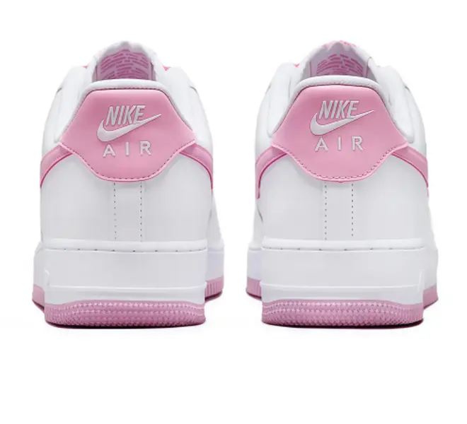 White Pink Accent Low‑Top Unisex Casual Sneakers, Smooth Synthetic Leather Upper Lace‑Up Sport Shoes, Cushioned Insole Shock‑Absorbing Non‑Slip Outsole for Street Style Daily All‑Season Wear