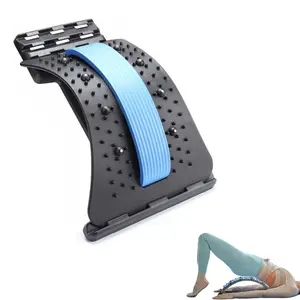 Back Stretcher for Lower Back Pain Relief, 4 Level Adjustable Lumbar Back Cracker Board, Back Cracking Device, Back Massager for Scoliosis, Spine Decompression