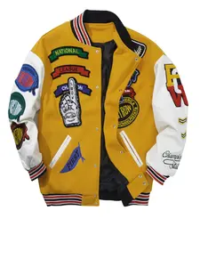 Heavy Embroidered Unisex Motorcycle Racing Suit, Casual Loose-Fitting Baseball Jacket, Spring & Fall Fashion, No Padding