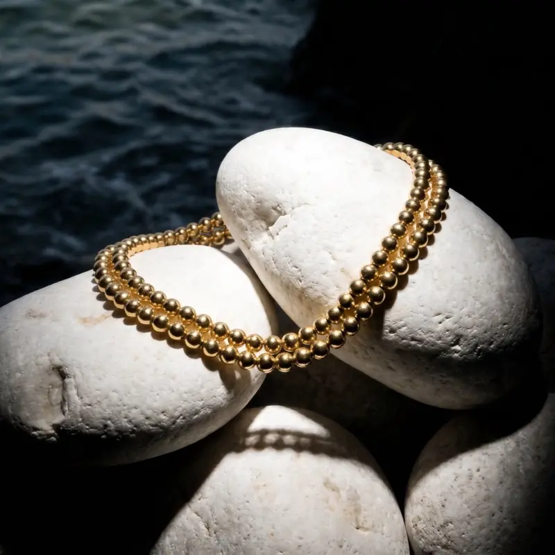 Elegant Gold Color Beaded Bracelet for Women - Perfect for Everyday Wear and Special Occasions