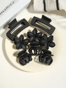 High-end matte gripper set: Square shark gripper at the back of the head + flower-shaped hair clips + mini gripper at the top of the head. Strong grip and non-slip. A perfect tool for lazy People's Daily commutes. No need to be picky about hairstyles. It