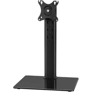 KKTONER Single Computer Monitor Stands Full Motion Swivel Free Standing Desk Vesa Mount for 13 inch to 32 inch Screen Height Adjustable Monitor Mount Vesa 75 * 75mm/100 * 100mm Hold up 77Lbs
