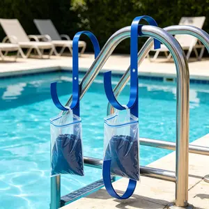 Swimming Pool Pole Hook, Easy-To-Remove Hanging Bracket Hook, Blue Metal Hook, Swimming Pool Accessories, Durable and Reliable Design