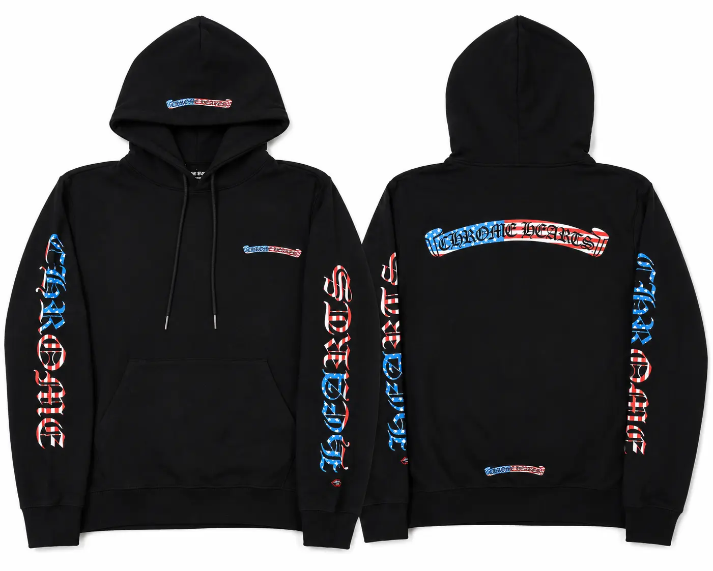 Chrome Hearts USA Flag Logo Hoodi