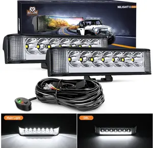 Nilight Side Shooter LED Pods with DRL 6.5 Inch 2089LM Spot Flood Combo LED Light Bar w/ 16AWG Wiring Kit for LED Fog Light Driving Light Auxiliary Light on Truck ATV UTV Jeep  dealsforyoudays, Led Car Lights, Drl Functionality