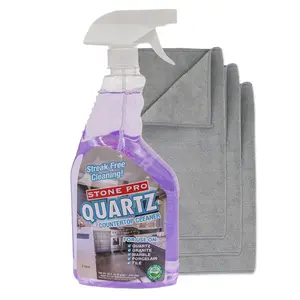 Quartz Countertop Cleaner & Microfiber