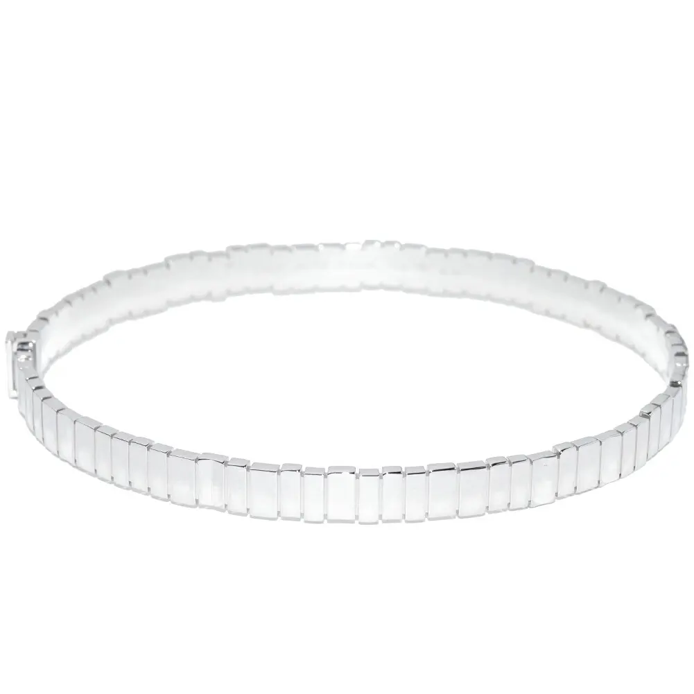 Pre-owned Dior 18K White Gold (Au750) Small Leather Goods JGEM95055 Au750 Bracelet