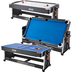 VEVOR 72 89 Air Hockey Tables w/LED Scoreboard, 88 3-in-1 Multi-Game Table (Hockey/Billiards/Ping Pong) - Includes Pucks, Pushers All Accessories for Game Room Family for Adult, Children, ElderVEVOR Super Brand Day