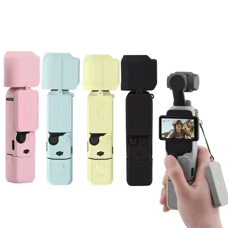Silicone Case for Dji Pocket 3, Scratch-Resistant Handheld Camera Gimbal Cover, Durable Protection Accessory for Vloggers and Content Creators, Camera Stabilizer