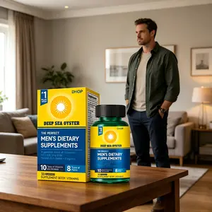 DHOP Deep Sea Oyster Men’s Dietary Supplement Gummies Multi Vitamin Mineral Complex with Tongkat Ali Oyster Peptide Support Male Vitality Endurance and Physical Recovery