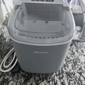 Product Review of EUHOMY Ice Maker Countertop with Handle, 26lbs in 24Hrs, 9 Ice Cubes Ready in 6 Mins, Auto-Cleaning Portable Ice Maker with Basket and Scoop, for Home/Kitchen/Camping/RV. (2024 New Silver) Utensils from S**3