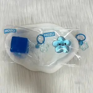 [Classic Squish Texture] taba squishy Blue Crystal Smiley Star+Cube, Fidgets Toy for Stress Relief & Fun – Perfect for Party, Birthday, Holiday & Christmas Gifts – Silicone Material [94g]