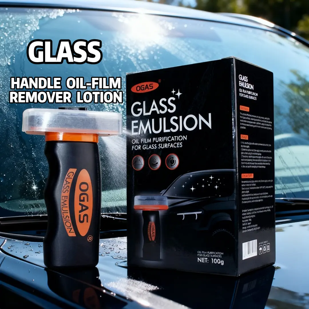 OGAS Automotive Handheld Oil Film Remover Cream, Portable Windshield Cleaner for Cars, 100g Decontaminates Glass Without Traces, Fast Oil Removal, Easy to Carry