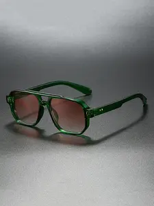 Men's Square Frame Eyeglasses, Retro Style Casual Fashion Glasses, Perfect for Daily Commute College Parties Afternoon Tea Wear, Fashionable Frames, Stylish Square Frames Glasses, Stylish Trendy Eyewear