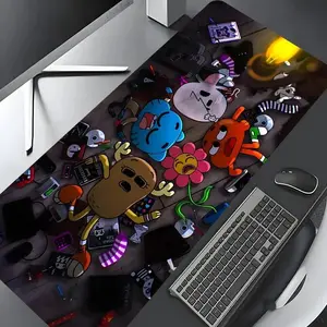 Cartoon Pattern Rectangle Gaming Mousepad with Non-slip Rubber Base, Multi-use Desk Mat for Home Office, Desk Accessories, Office Accessories