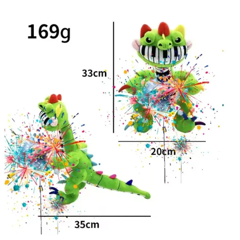 Poppyed Pianosaurus  Cartoon Plush Doll Anime Nightmare Game Plushie Stuffed Pillow Doll  Kids Birthday Gift Ornament Toy