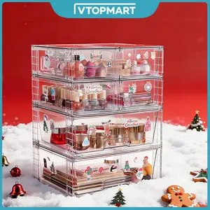 【New Year Prep】Vtopmart 6 Pack Stackable Storage Drawers, Bathroom Undersink Organizers for Nursing Bottles,Closet,Cabinet,Pantry,Medicine Organization,with FREE Stickers,Valentines Gift Ideas