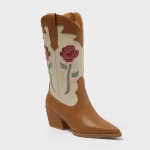 Women’s Natalie Western Boots with Memory Foam Insole - Universal Thread Cream 8.5
