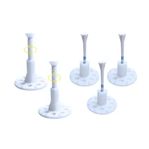 Golf Range Bundle - 3 or 5 Pack Adjustable Height Range Tee & Normal Tee Holders. Durable for Enhanced Performance. Better Driving Range Sessions