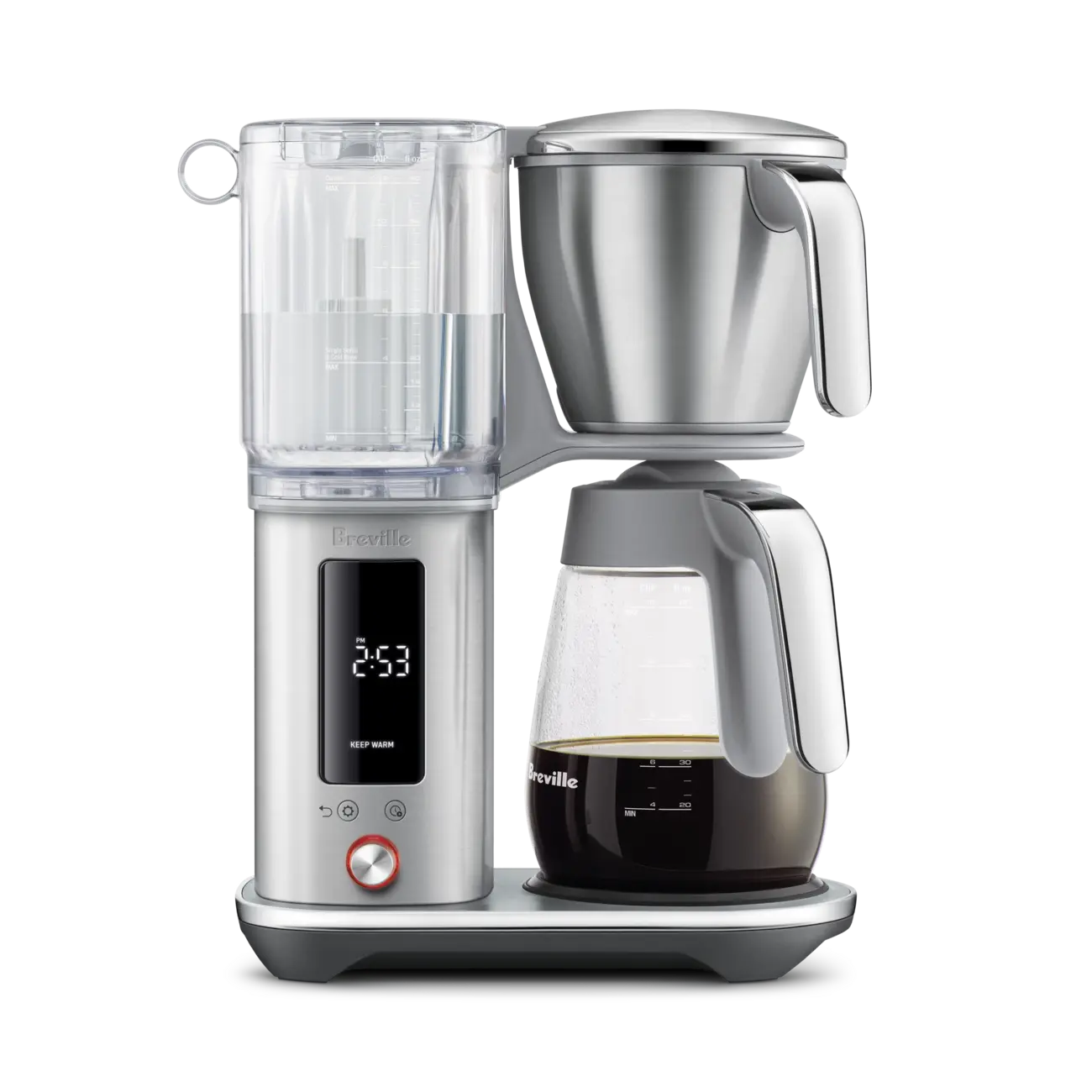 Breville Luxe Brewer™ Glass Coffee Maker with One Touch Crafted Brewing for SCA Golden Cup Standards and Custom Settings