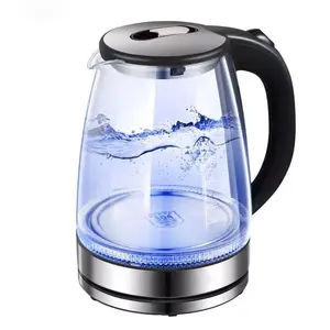 Electric Stainless Kettle 2L with LED Light Auto Shut-Off BoilDry Protection Glass-Steel Thermo Pot 304 Stainless Steel FastBoil 3-7 Minutes Easy Clean Wide Opening Drinkware Jugs