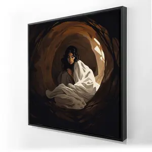 212 MAIN Black Framed Wall Art, 24x24 in Artistic Warm Embrace Artwork, Home Supplies Posters & Prints for Room Decoration