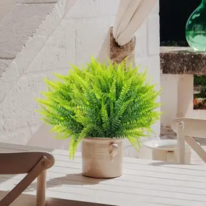 Serra Flora 22 Bundles UV-Resistant Outdoor Artificial Ferns, Decorative Farmhouse Artificial Plants Bulk Pack for Window Box Filler, Home Decor, Father's Day Gifts outdoor decor