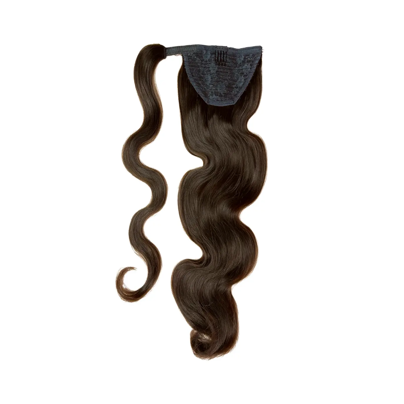 Women's Queen La Wrap-Around Ponytail Hair Extension - 100% Brazilian Hair, Natural Brown, Colorable, Easy-Install for Last-Minute Styles